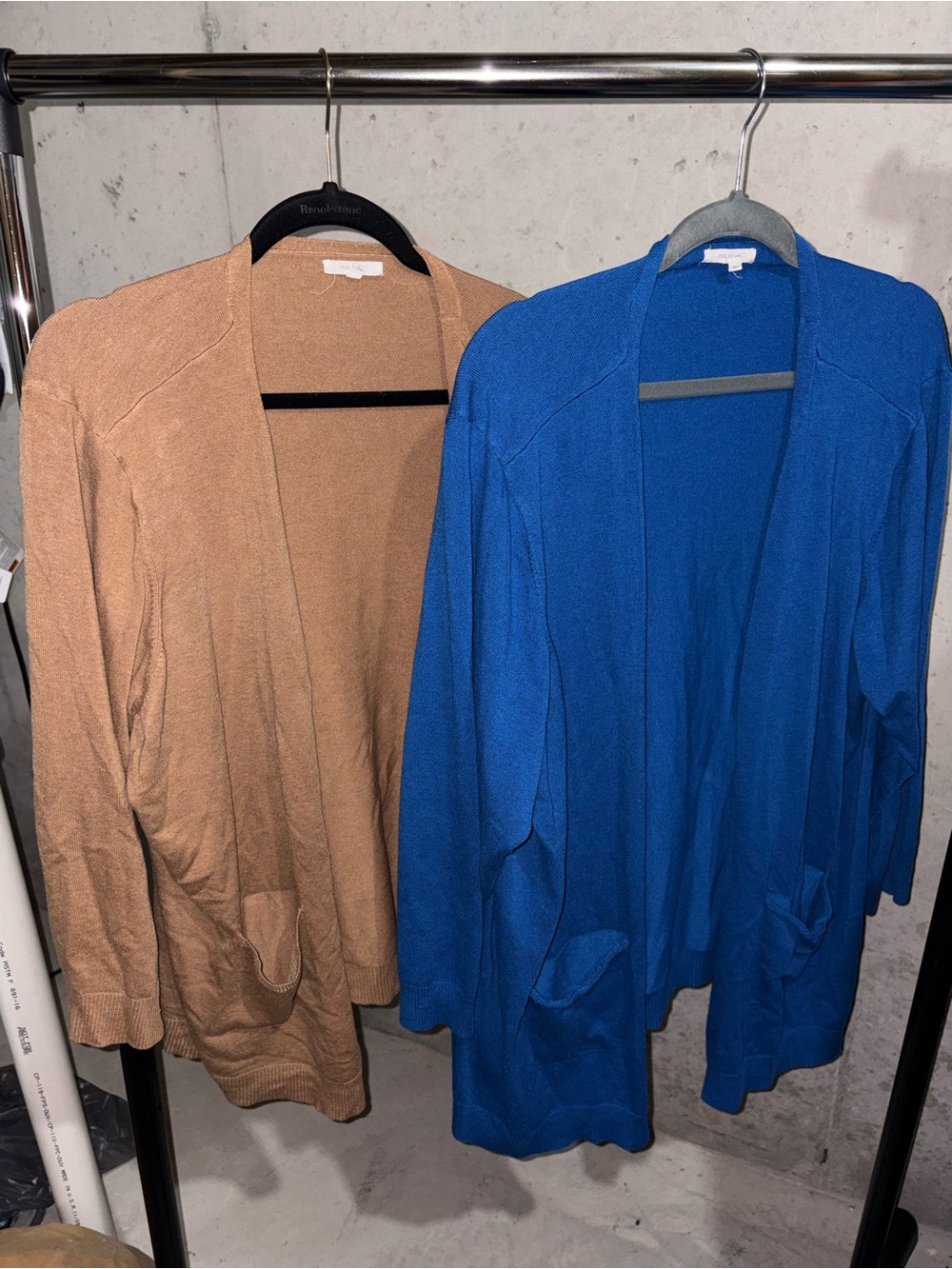 BUNDLE OF 2! Maurices Open-Front Cardigans in Blue and Camel
